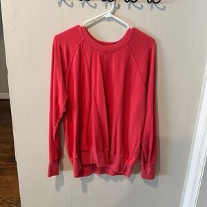 Sundry Pink Embroidered Long Sleeve Sweatshirt Sz 4